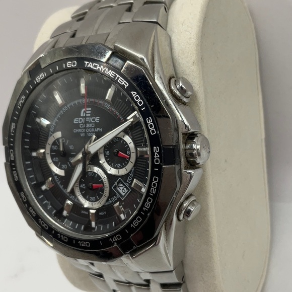 CASIO EDIFICE EF-562 WR 100M Stainless Steel Mens Watch - Picture 2 of 3